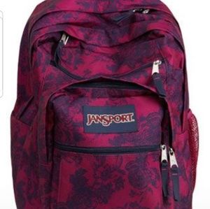 NWOT FUSCHIA FLORAL JANSPORT